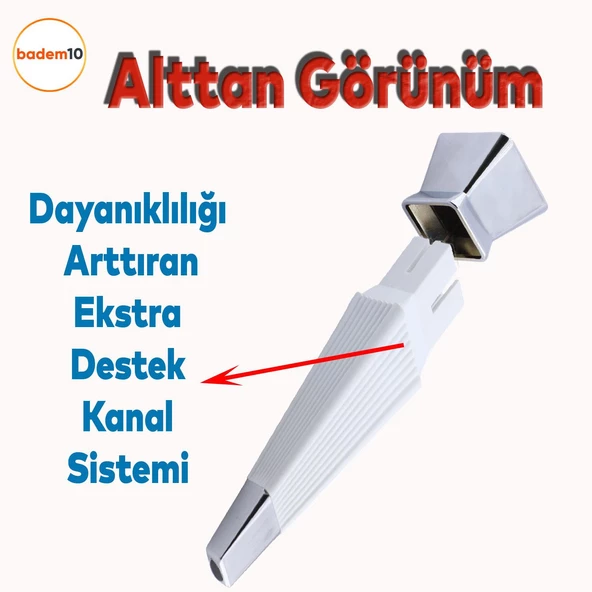 Dempa Lüks Mobilya Oturma Grubu Kanepe Tv Ünitesi Konsol Koltuk Ayağı Baza Ayakları Beyaz Krom 26 Cm - 4