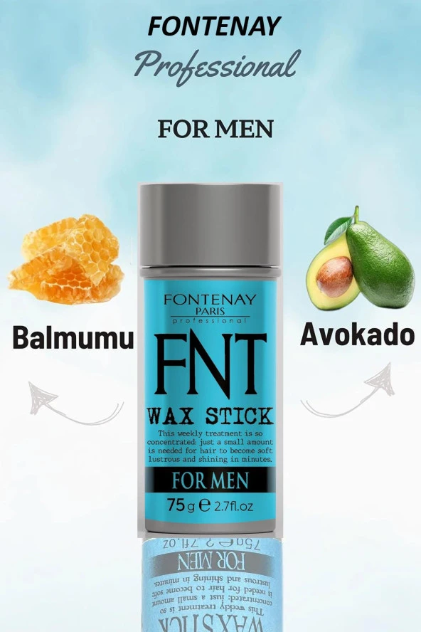 Fontenay Hair Wax Stick For Men+ Profesyonel Topuz Fırçası 3033 +Topuz Krepe Şiş Tarak 3043 3'Lü Set - Resim 2