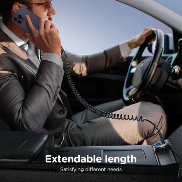 Joyroom Travel Serisi 3A Araç Sarmal Hızlı Şarj Kablosu Type-C 1,5 Metre - Resim 5