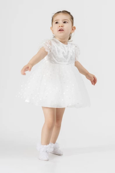 Bebek Kız Çocuk Doğum Günü Parti Düğün Elbise Tüllü Tütü Astarlı Çocuk Giyim Bebek Giyim Kız Bebek ELBYDSNTUL - 4