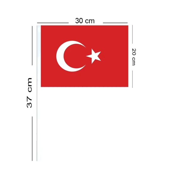 Çıtalı Bayrak 20x30cm 5li Ay Yıldız - 2