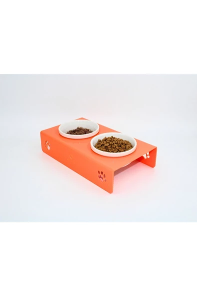 Petmagic Akrilik, Pleksi Kedi, Köpek Beyaz Seramik Ikili Mama Ve Su Kabı - 3