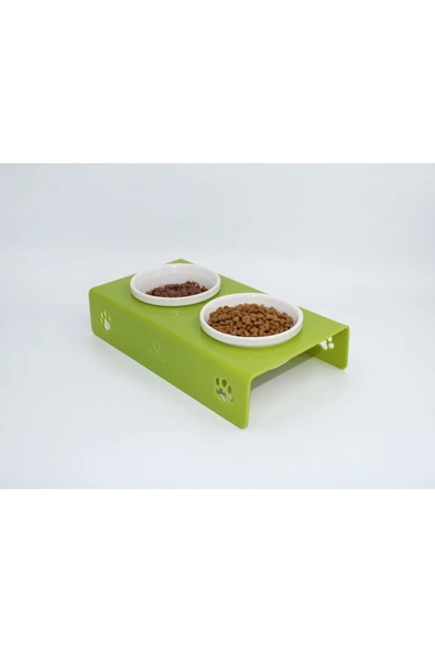 Petmagic Akrilik, Pleksi Kedi, Köpek Beyaz Seramik Ikili Mama Ve Su Kabı - 6