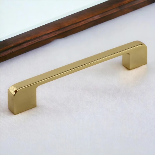 Mobilya Kulp  Mutfak Dolabı Çekmece Dolap Kulpları Kapak Kulpu Kulbu Gold Altın 128 mm Metal - 5