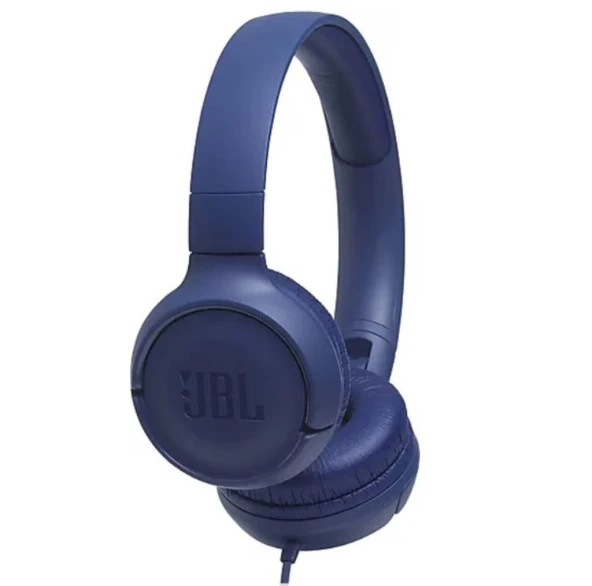 JBL Tune 500 Kablolu Mikrofonlu Kulak Üstü Kulaklık Mavi KUTUSU AÇIK SIFIR