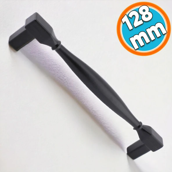 Mobilya Kulp Mutfak Dolabı Çekmece Dolap Kulpları Kapak Kulpu Kulbu Siyah 128 mm Metal ürün görseli