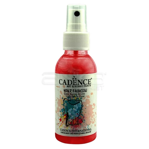 Cadence Your Fashion Sprey Kumaş Boyası 100ml-1107 SCARLET KIRMIZI