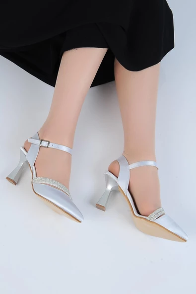 Crista 24-08 Saten 8Cm Topuklu Kadın Ayakkabı - 4