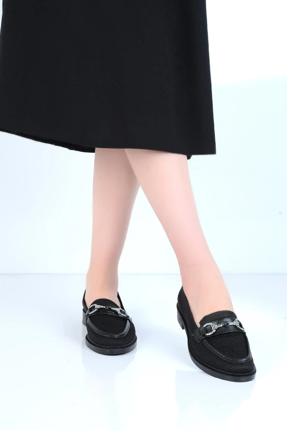 Scarletta 24-06 Triko Günlük Kadın Düz Babet Ayakkabı - Resim 3