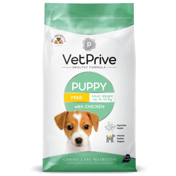 Vet Prive Tavuklu Mini&Küçük Irk Yavru Köpek Maması 3kg