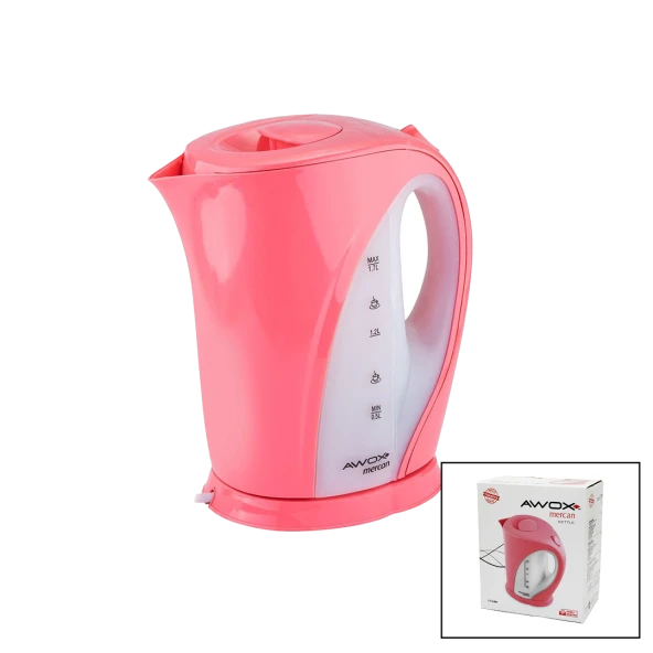 AWOX MERCAN PLASTİK PEMBE RENK KETTLE SU ISITICI 1.7LT - 2000W (44Pyr34)