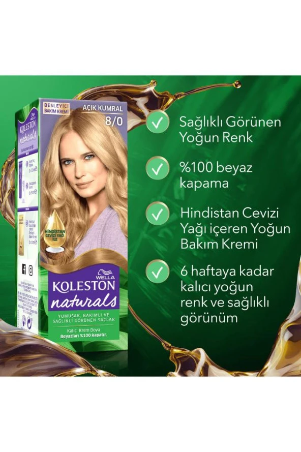 Koleston Naturals Saç Boyası 8/0 Açık Kumral - 5