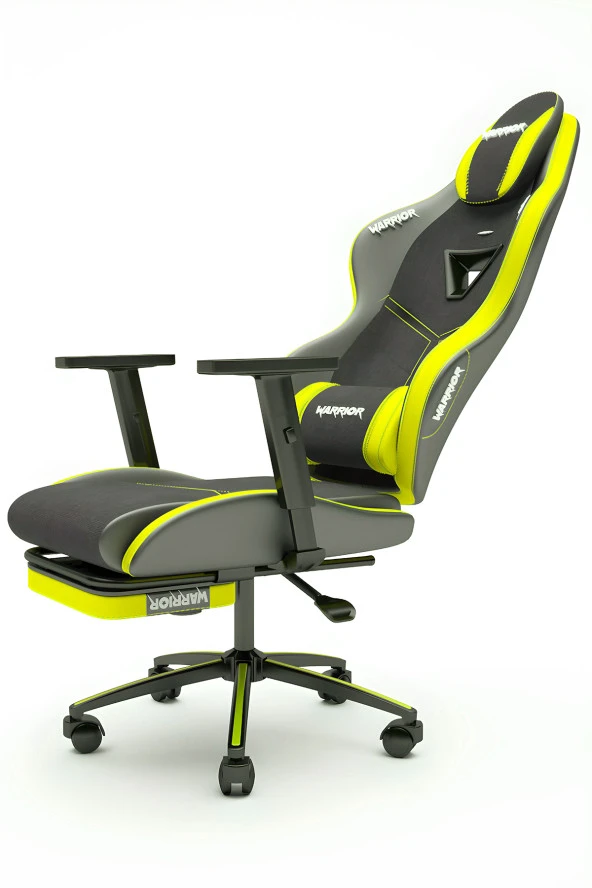 Warrior Aragorn Kumaş Oyuncu Koltuğu - Sarı - Ayak Uzatmalı Bilgisayar Sandalyesi - 1598B0512 - Resim 3