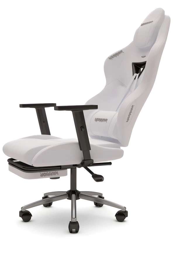 Warrior Aragorn Blanc Deri Oyuncu Koltuğu - Beyaz - Ayak Uzatmalı Bilgisayar Sandalyesi 1698B0486 - Resim 3