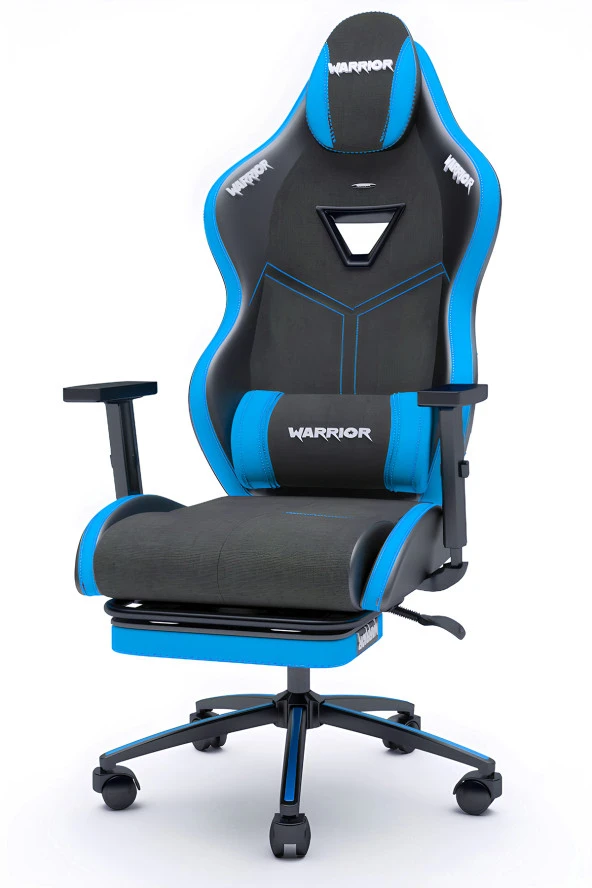 Warrior Aragorn Kumaş Oyuncu Koltuğu - Mavi - Ayak Uzatmalı Bilgisayar Sandalyesi - 1598B0514 - Resim 6