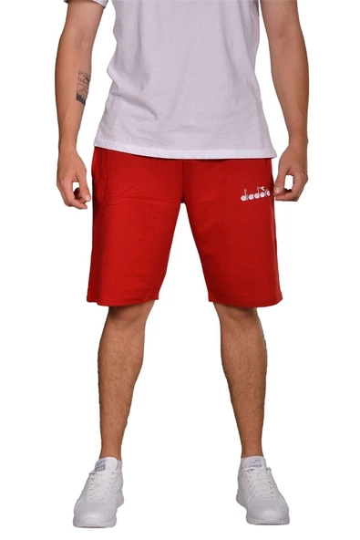 Diadora Mesa - Pamuklu Kırmızı Spor Şort - DIADORAMESA - 3