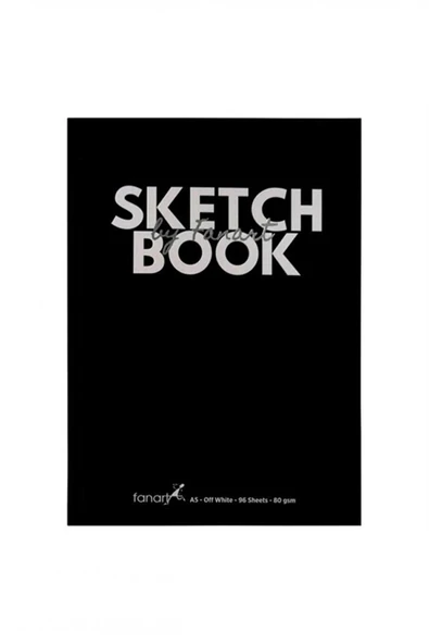 Fanart Academy Sketch Book Sert Kapak Eskiz Defteri 80gr A5 96 Yaprak - SİYAH ürün görseli 1