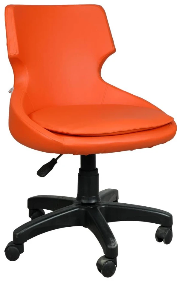 Bürocci Zaga Plastik Ayaklı Çalışma Koltuğu-Turuncu-2023B0123