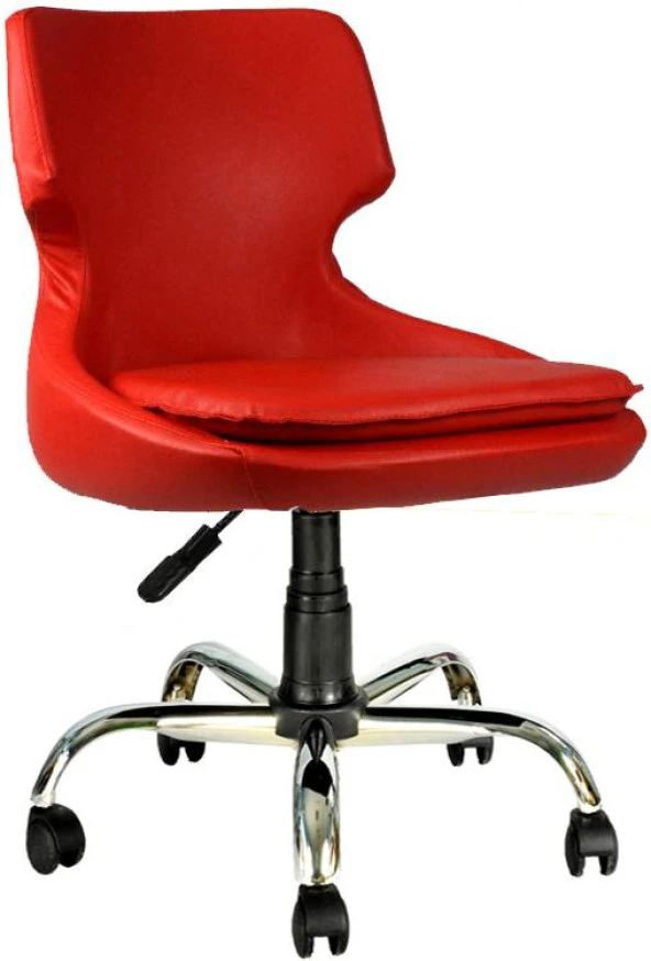 Bürocci Zaga Metal Ayaklı Çalışma Koltuğu-Kırmızı-2023D0116