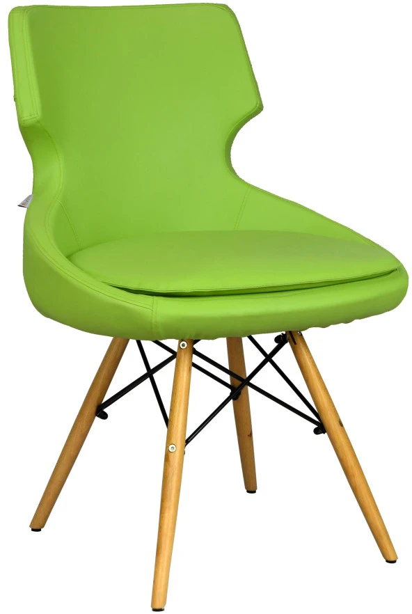 Bürocci Zaga Cafe Koltuğu-Yeşil Deri-2023G0110