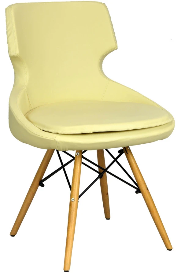 Bürocci Zaga Cafe Koltuğu-Krem Deri-2023G0115