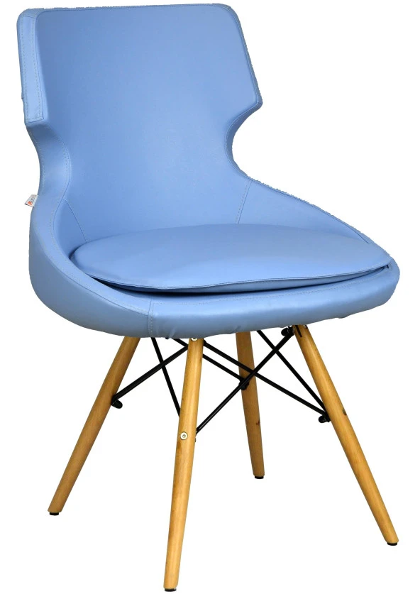 Bürocci Zaga Cafe Koltuğu-Mavi Deri-2023G0119