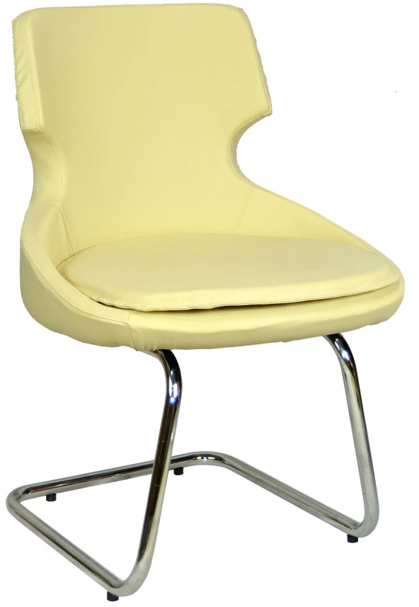 Bürocci Zaga Metal Ayaklı  Misafir Koltuğu-Krem-2023J0115