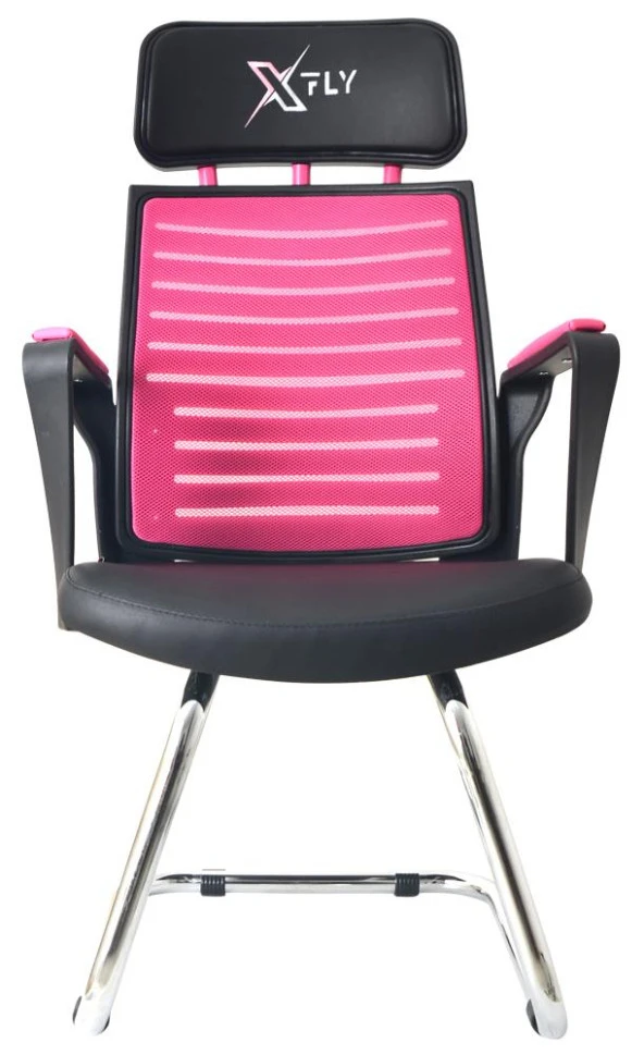 XFly Metal Ayaklı Oyuncu Koltuğu - Pembe File - 2400J0545 - Resim 2