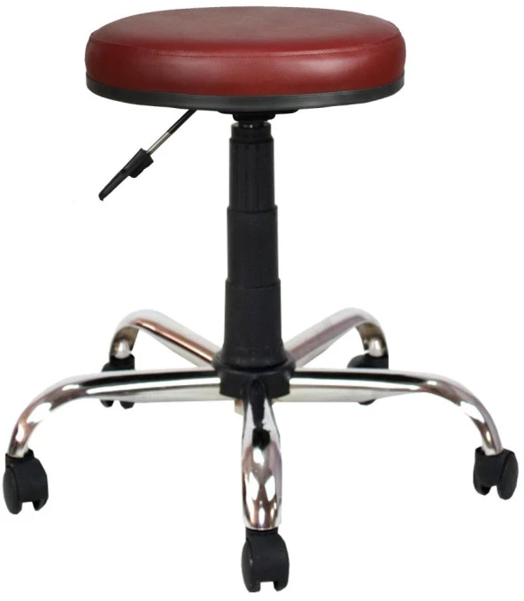 Bürocci Metal Ayaklı Tabure-Bordo-2999D0102