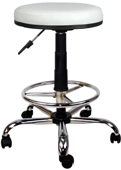 Bürocci Metal Ayaklı Yüksek Tabure-Beyaz-2999T0109 ürün görseli