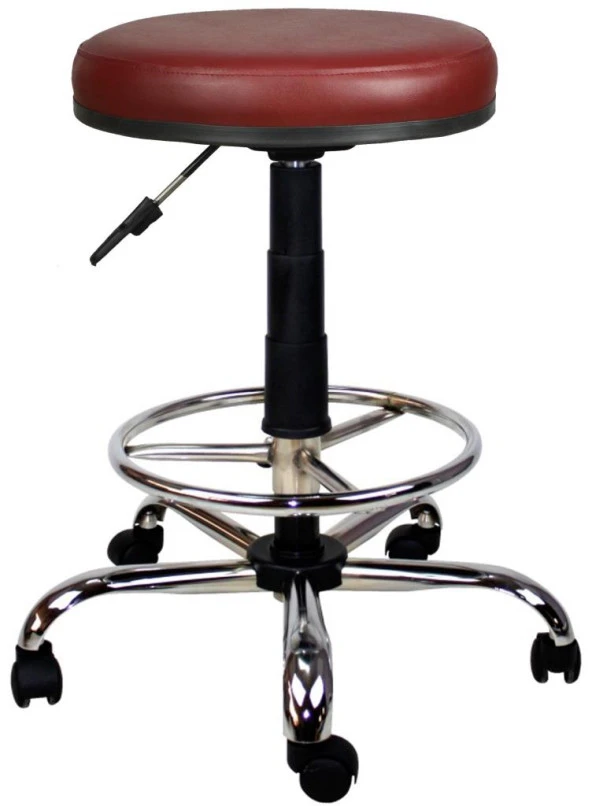 Bürocci Metal Ayaklı Yüksek Tabure-Bordo-2999T0102
