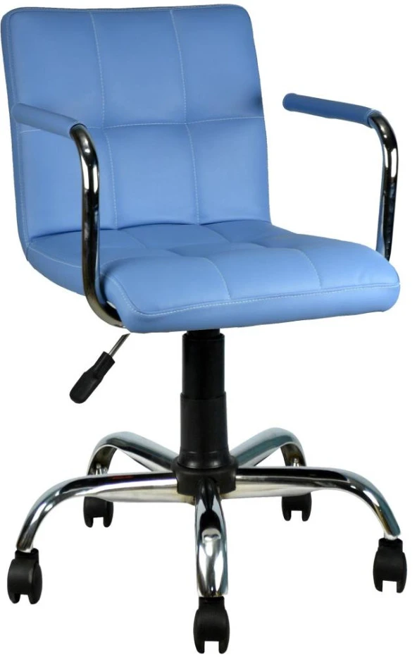 Bürocci Carla Çalışma Koltuğu-Mavi Deri-9503D0119