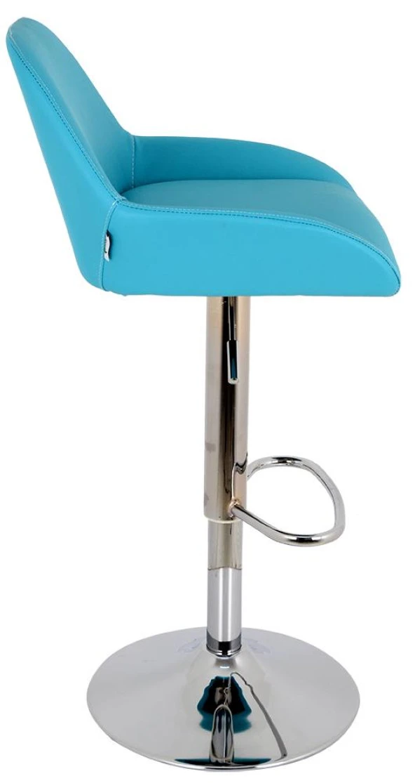Bürocci Texas Bar Taburesi - Turkuaz Deri - 9506S0111 - 8