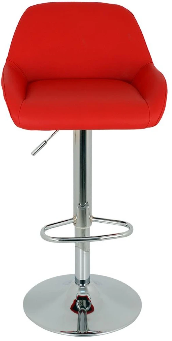 Bürocci Texas Bar Taburesi - Kırmızı Deri - 9506S0116 - 2