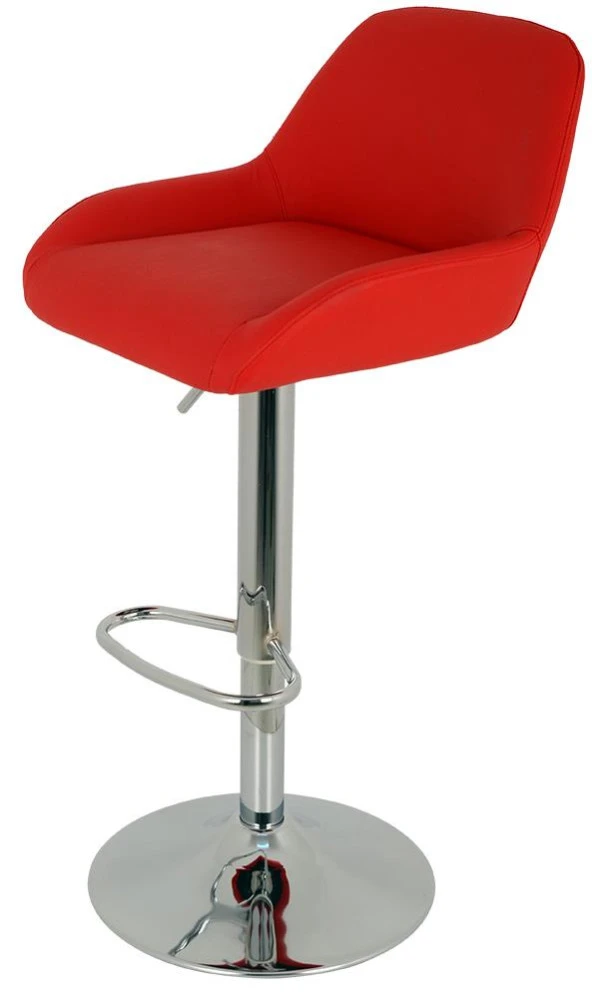 Bürocci Texas Bar Taburesi - Kırmızı Deri - 9506S0116 - 3