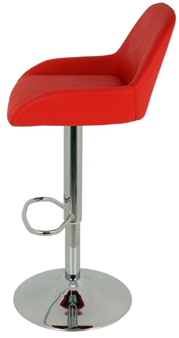 Bürocci Texas Bar Taburesi - Kırmızı Deri - 9506S0116 - 4