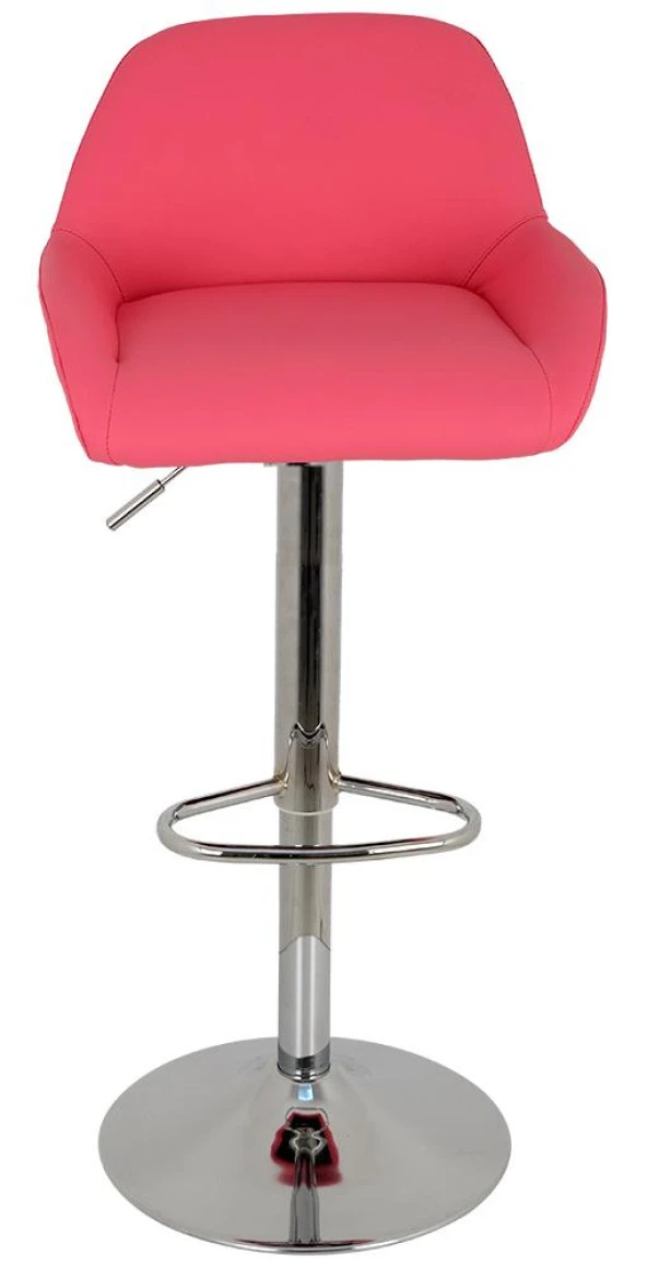 Bürocci Texas Bar Taburesi - Pembe Deri - 9506S0120 - Resim 2