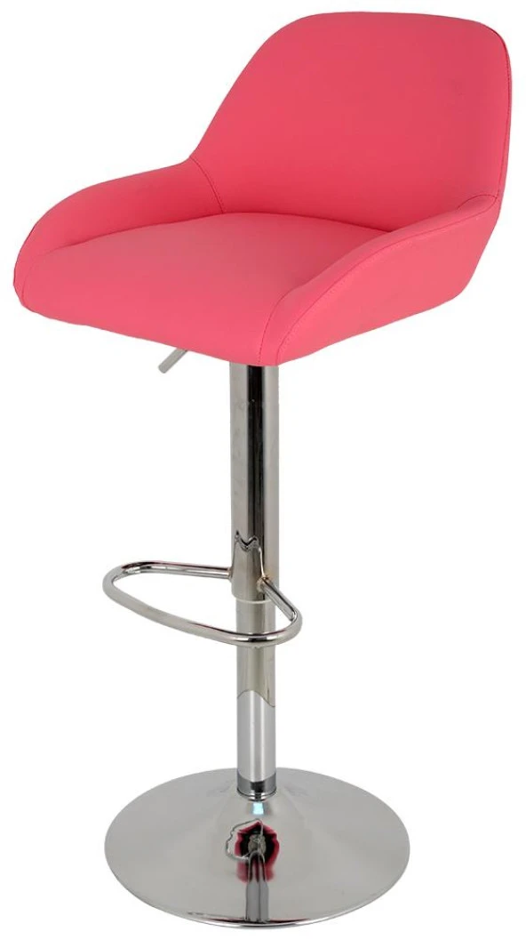 Bürocci Texas Bar Taburesi - Pembe Deri - 9506S0120 - Resim 3