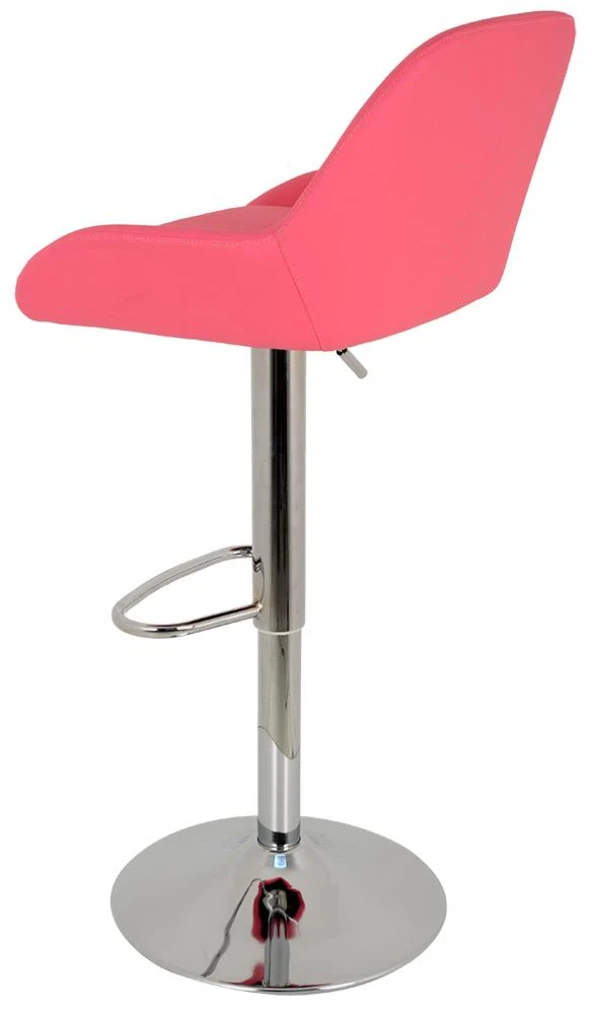 Bürocci Texas Bar Taburesi - Pembe Deri - 9506S0120 - Resim 5