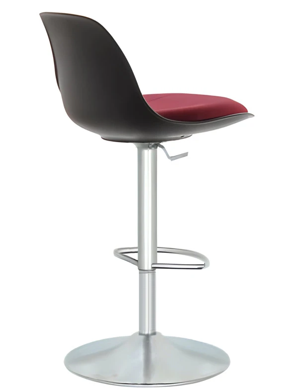 Bürocci Nadya Bar Sandalyesi - Bordo Deri - Metal Ayaklı Bar Taburesi - 9537S0102 - 3