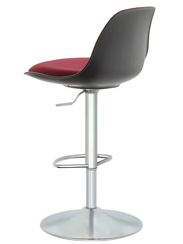 Bürocci Nadya Bar Sandalyesi - Bordo Deri - Metal Ayaklı Bar Taburesi - 9537S0102 - 4