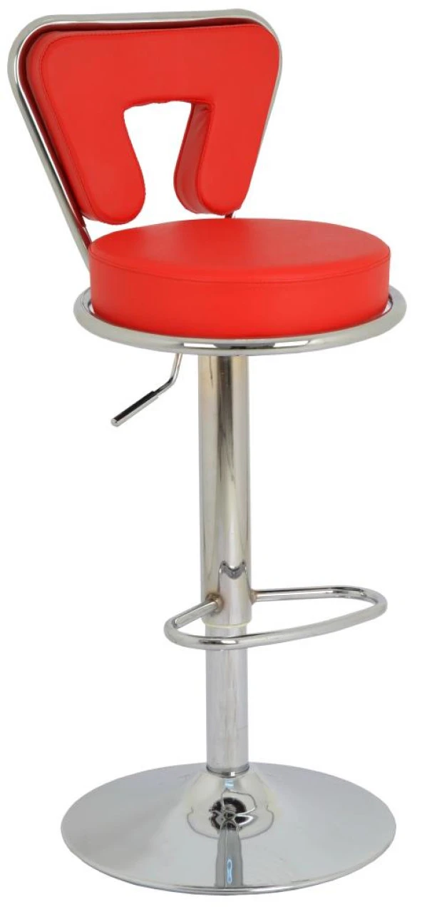 Bürocci Virago Bar Sandalyesi - Kırmızı Deri - 9540S0116