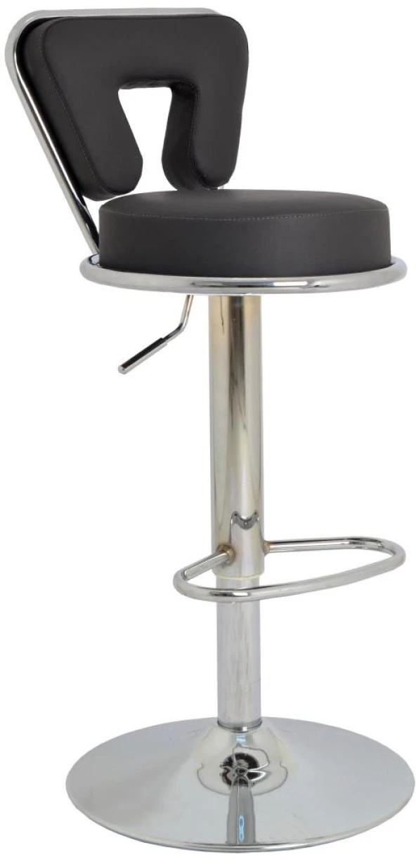 Bürocci Virago Bar Sandalyesi - Gri Deri - 9540S0125