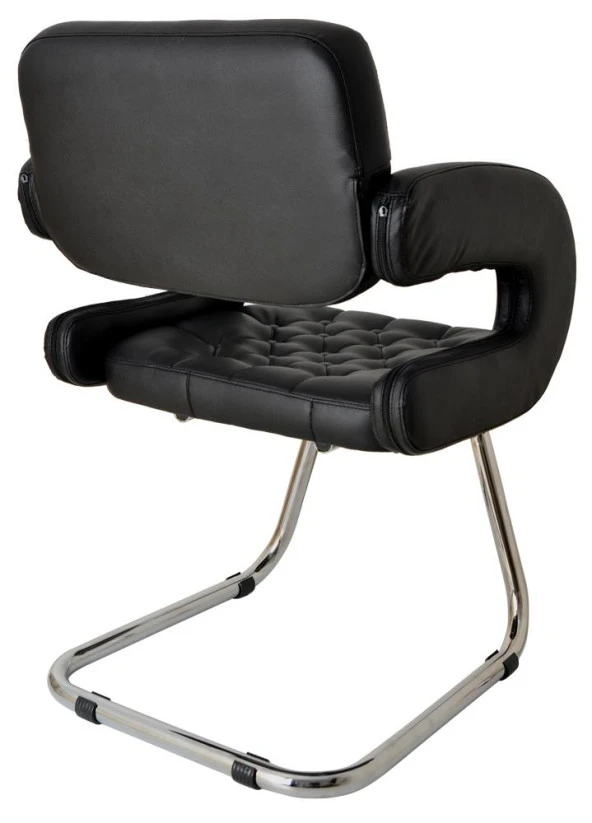 Bürocci Pattaya Misafir Koltuğu-Siyah-9590J0101 - 6