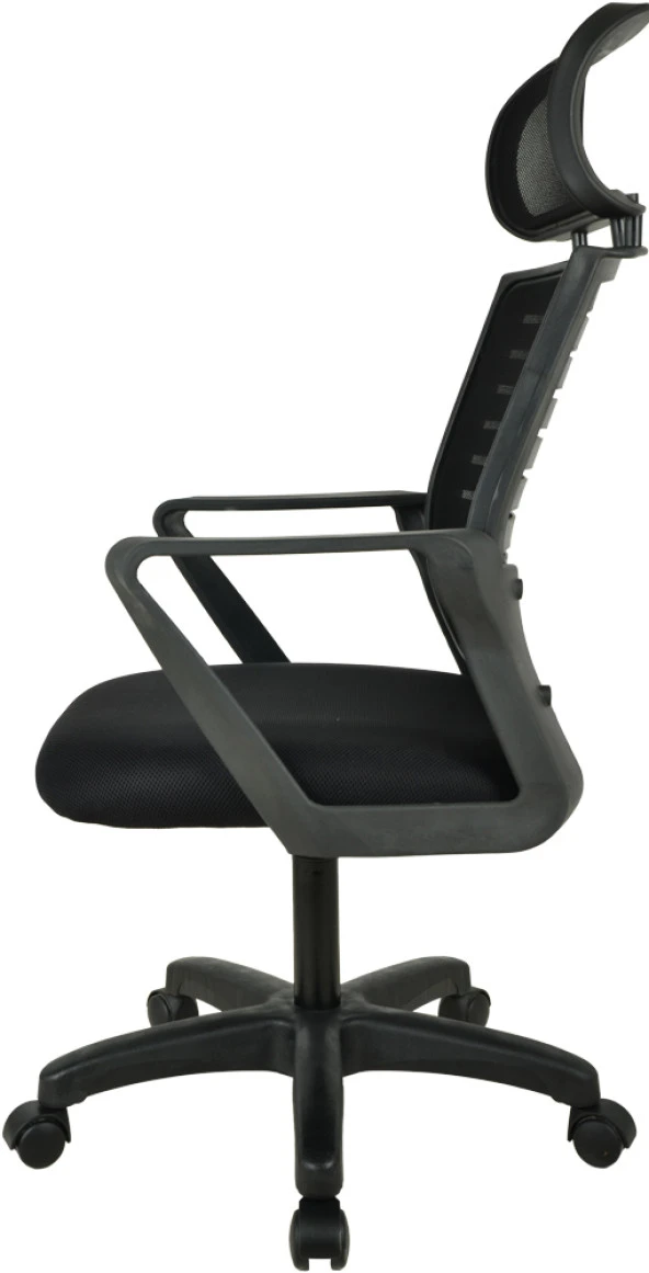 Bürocci Likya Plastik Ayaklı Çalışma Koltuğu-Siyah File-2284B0541 - 4