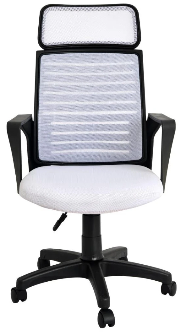 Bürocci Likya Plastik Ayaklı Çalışma Koltuğu-Beyaz File-2284B0550 - 2