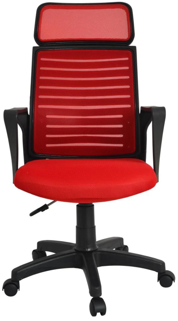 Bürocci Likya Plastik Ayaklı Çalışma Koltuğu-Kırmızı File-2284B0545 - 2