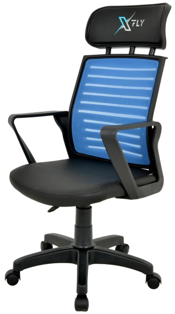 XFly Plastik Ayaklı Oyuncu Koltuğu-Mavi File-2390C0542 - Resim 3