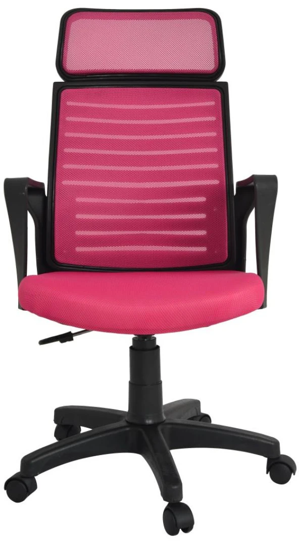 Bürocci Likya Plastik Ayaklı Çalışma Koltuğu-Pembe File-2284B0548 - 2