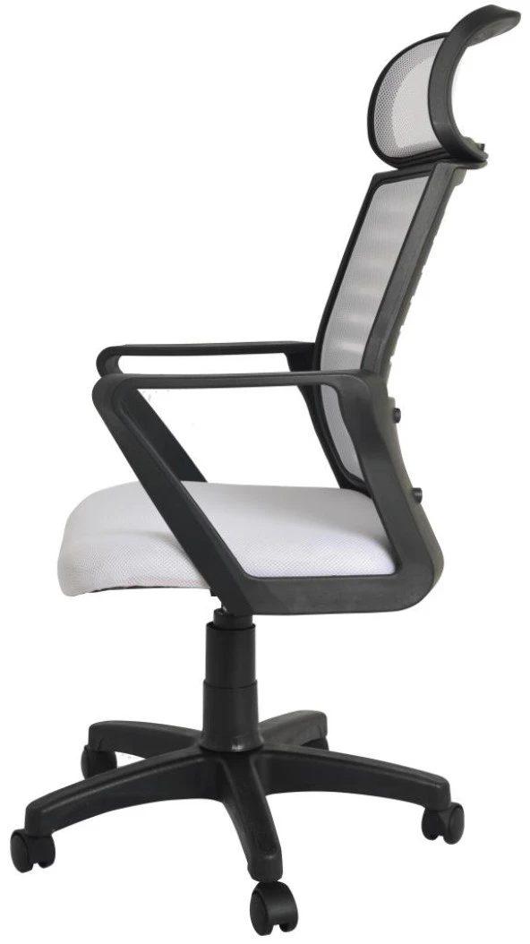 Bürocci Likya Plastik Ayaklı Çalışma Koltuğu-Beyaz File-2284B0550 - 4